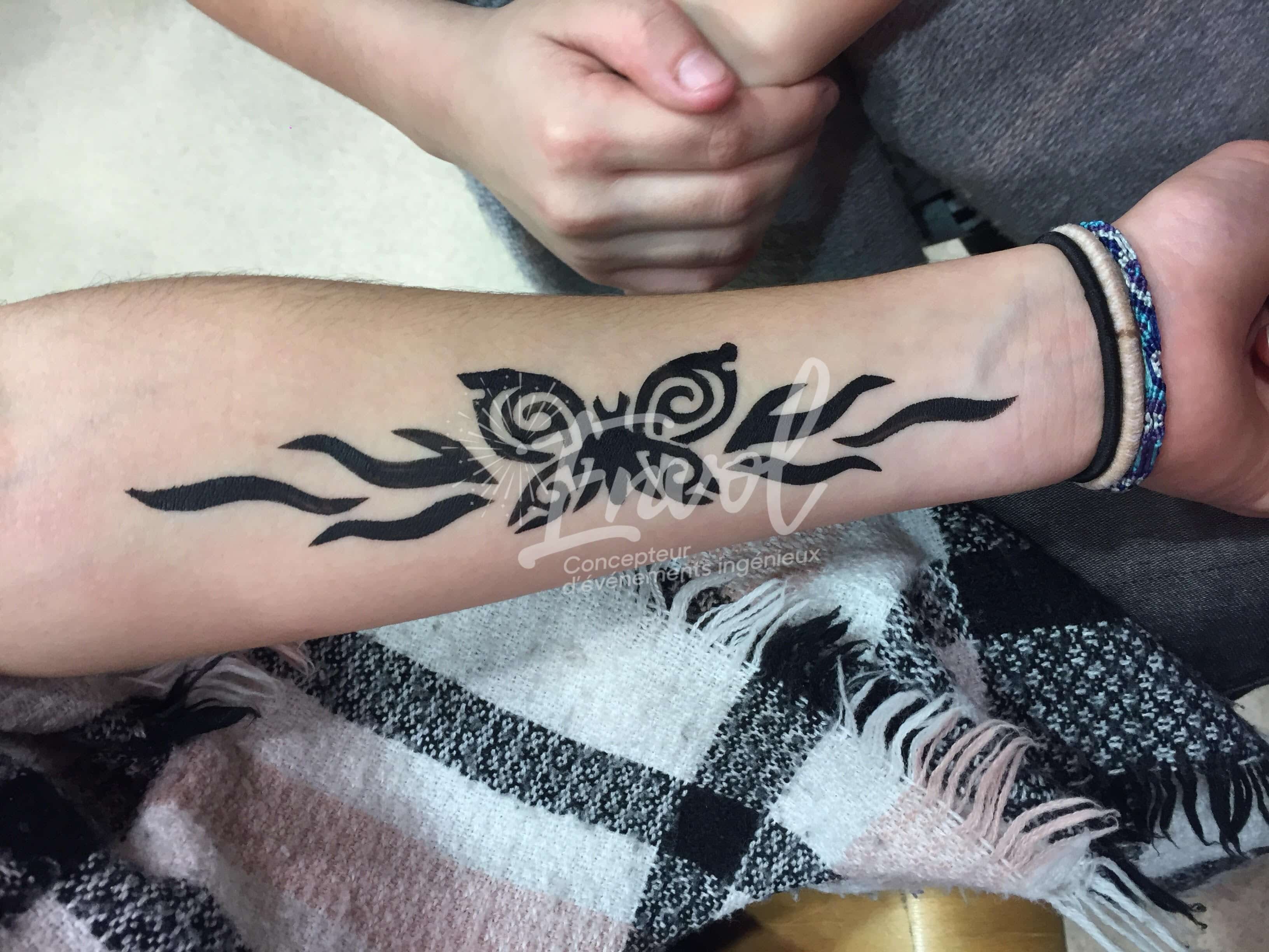 Tatouage temporaires ou à paillettes avec Envol