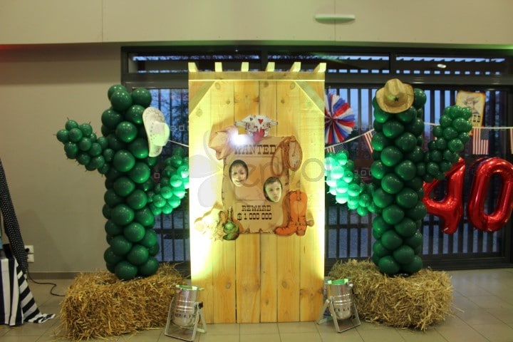 Décor western photobooth