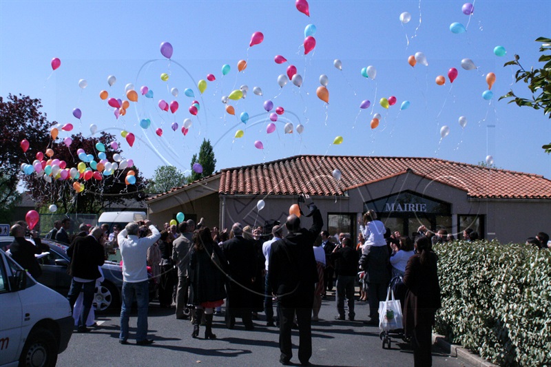 Lacher de ballons mariage