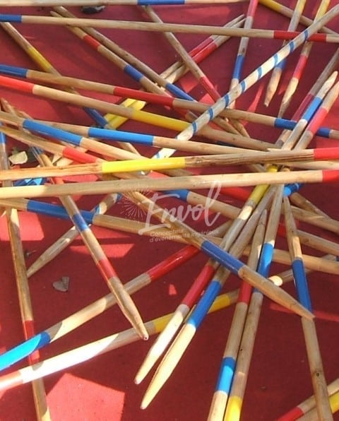 jeu en bois mikado géant