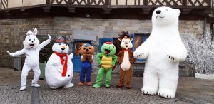 Parade de mascottes de Noël ENVOL pour événement familial et collectivité