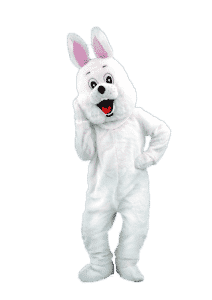 Mascotte Lapin Blanc Envol
