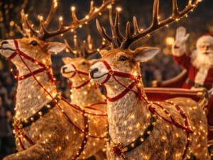 La Grande Parade de Noël ENVOL avec 6 comédiens et chariot lumineux