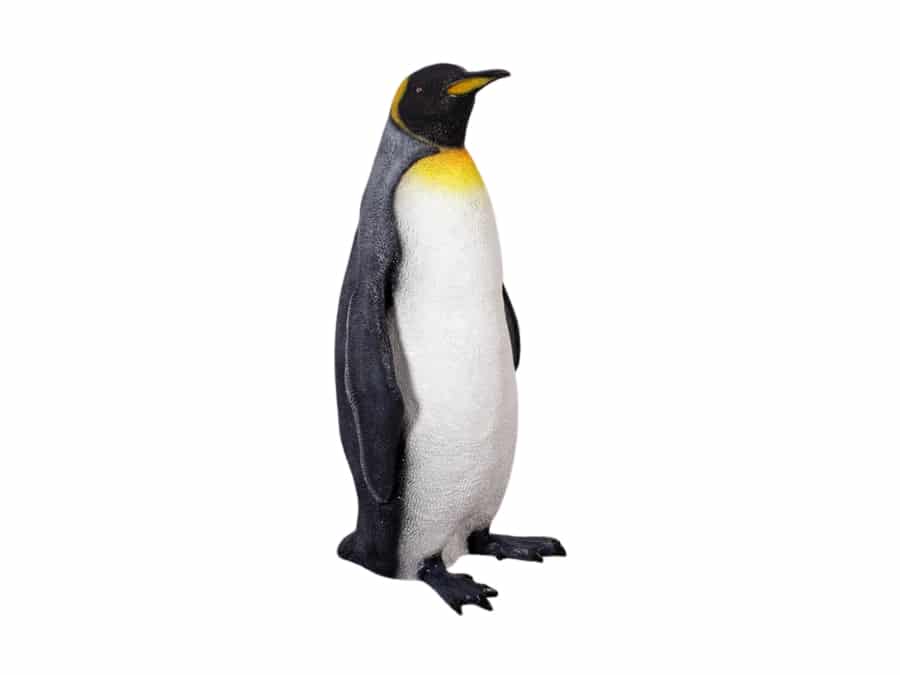 Statue pingouin roi moyen en résine – Envol