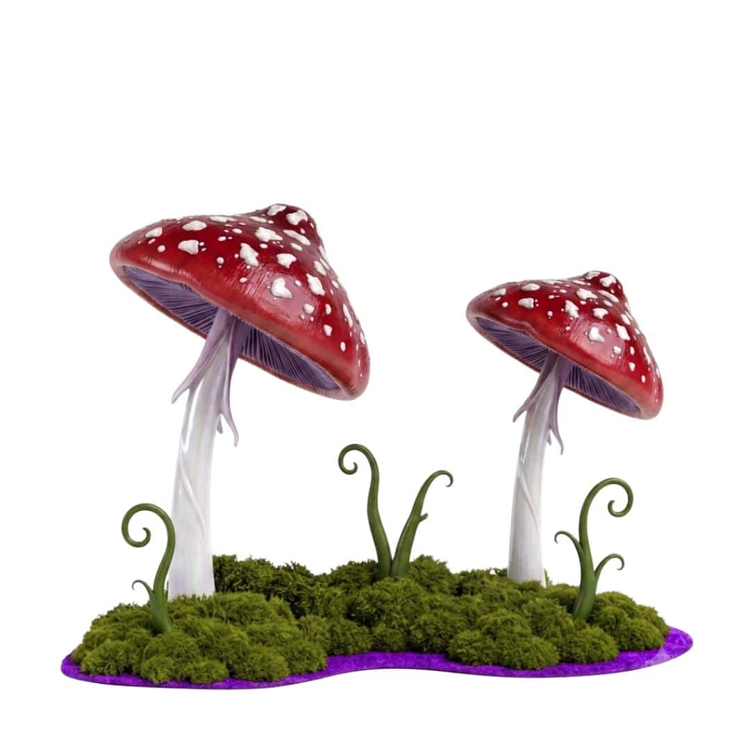 Champignons féériques décor Wonka
